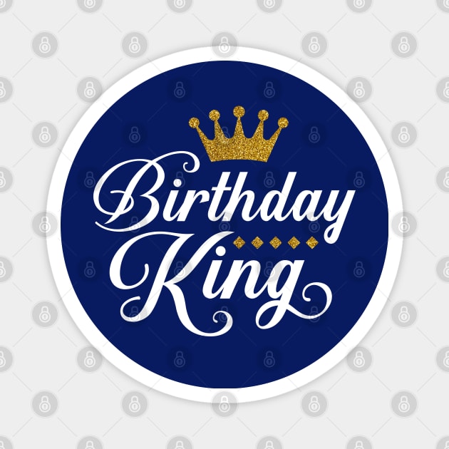 birthday king gold crown Magnet by Hobbybox